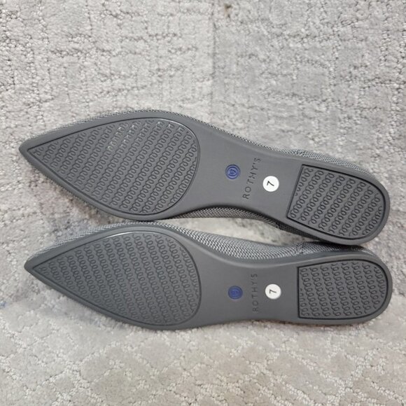 Rothy’s The Point Women's Size 7 US Cloud Gray Pointed Toe Slip On Flat Shoes - Picture 4 of 10